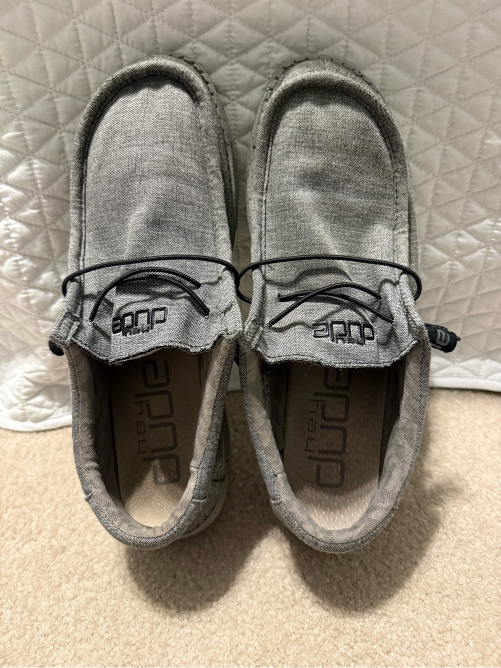 Hey Dude Men’s Casual Slip-On Loafers in Gray